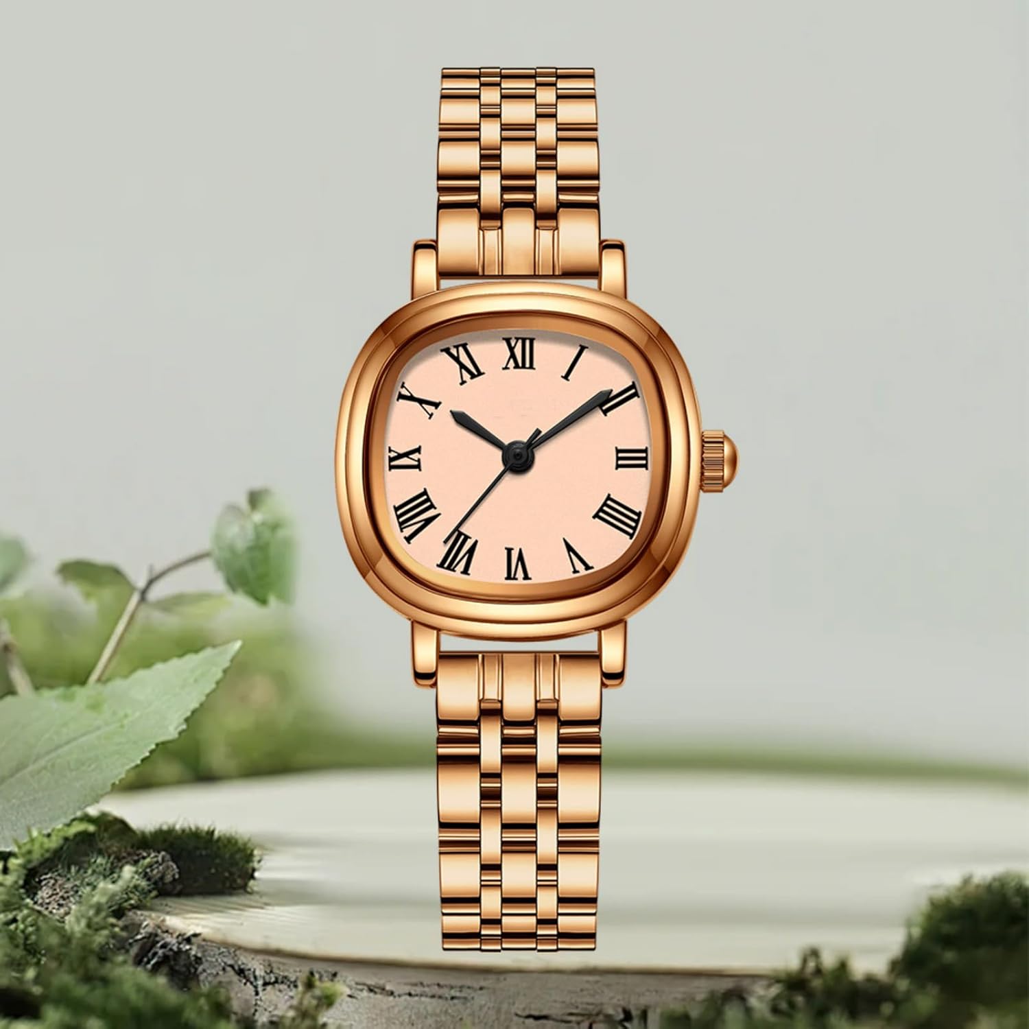 findtime Gold Watches for Women Dainty Luxury Retro Vintage Designer Square Dial with Roman Numerals Easy to Read Reloj para Mujer - Image 6