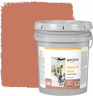 EVOLVE Porch & Floor: Fast-Dry, High Durability, Scratch-Resistant Paint for Wood & Concrete Surfaces (Terracotta, 5- Gallon)