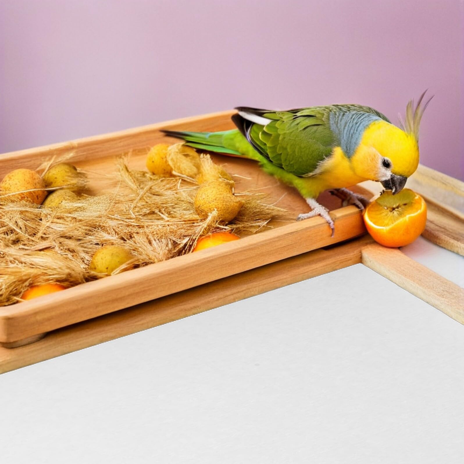 TOYANDONA Carta Assorbente Monouso per Gabbie per Uccelli 35X35 CM Set da 100 Pezzi Rivestimento per Escrementi Base Ventilata per Gabbie di Pappagalli Parrocchetti e Piccoli Animali