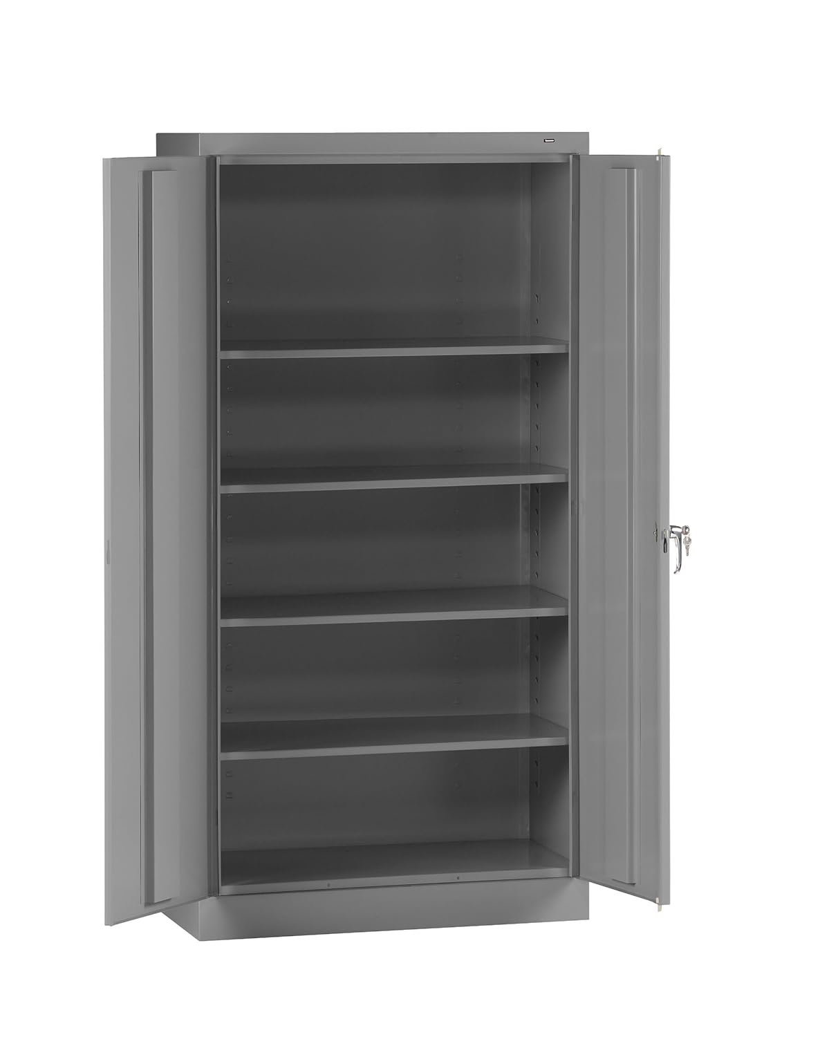 Tennsco 7218 24 Gauge Steel Standard Welded Storage Cabinet, 4 Shelves, 150 lbs Capacity per Shelf, 36" Width x 72" Height x 18" Depth, Black