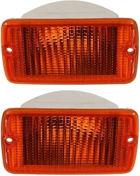 Front Turn Signal Light Left & Right Side Lens/Housing for Jeep for Wrangler Sahara 01-04 & SE/Sport 01-06 & X 02-06 & Rubicon 03-06 & Unlimited 04-06 & Unlimited Rubicon 05-06