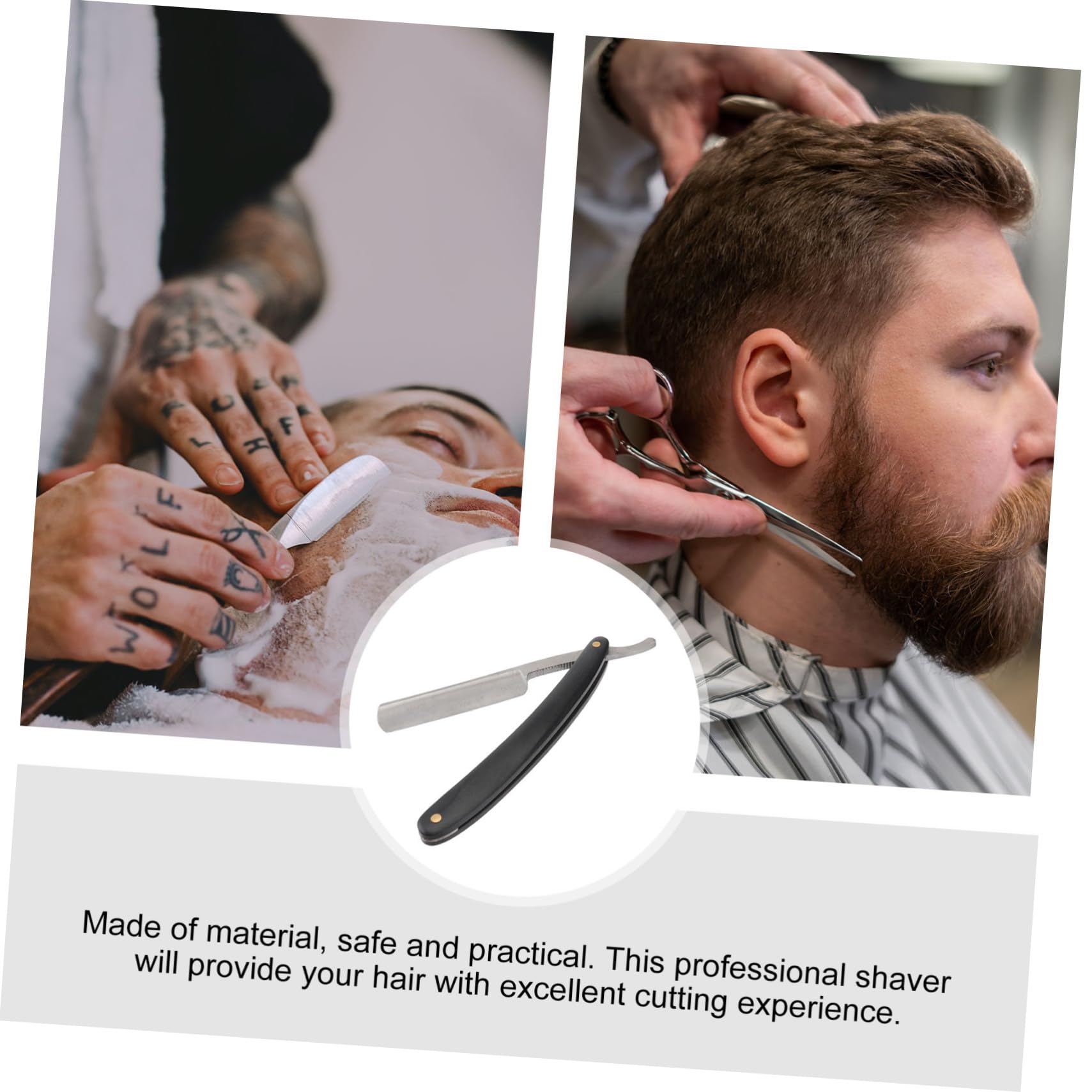 NOLITOY Beard Razor Vintage Manual Shaver for Men Smooth Cutting and Safe Skincare