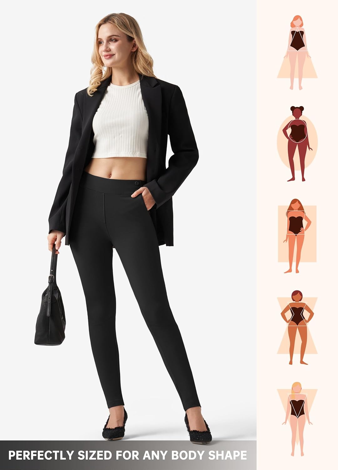 Willit Women's Yoga Dress Pants Skinny Work Slacks Leggings High Waisted Stretch Office Business Casual Pants 27"/28" - Image 6