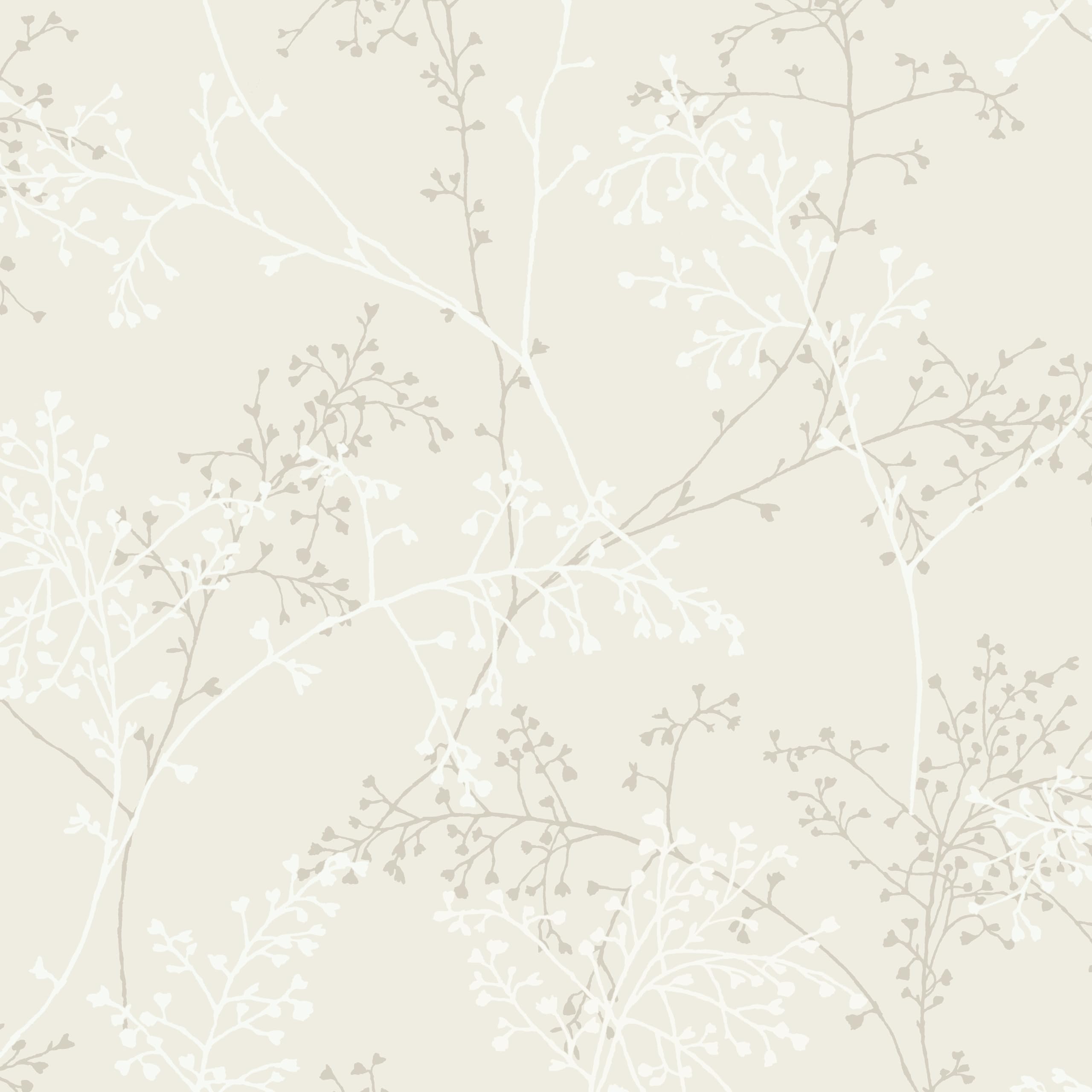 Grandeco Delicate Sprig Wallpaper - Cream - Textured Blown Vinyl - A74701
