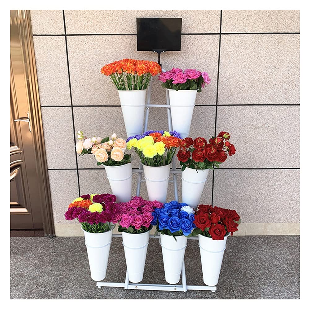 SnamicE Flower Stand Display Ladder Plant Shelf Flower Rack Display Stand Flower Pots Holders Outdoor,