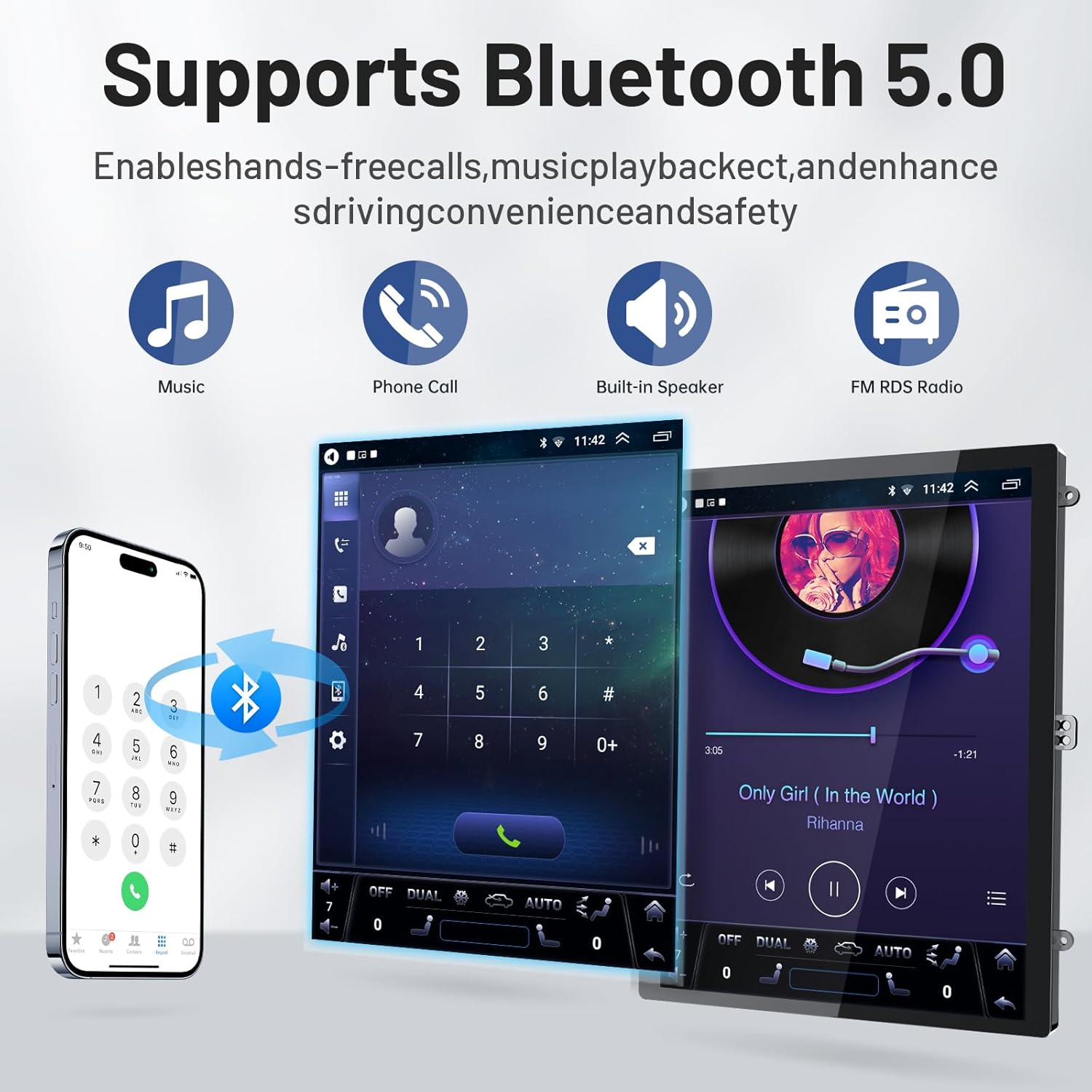 [8Core 4GB+64GB] Car Stereo Radio for Ford F150 2015 2016 2017 2018 2019 2020: 12.1 Inch IPS Touch Screen Car Radio with Wireless Carplay/Android Auto,GPS, 5GWiFi, BT5.0, FM, AM, RDS