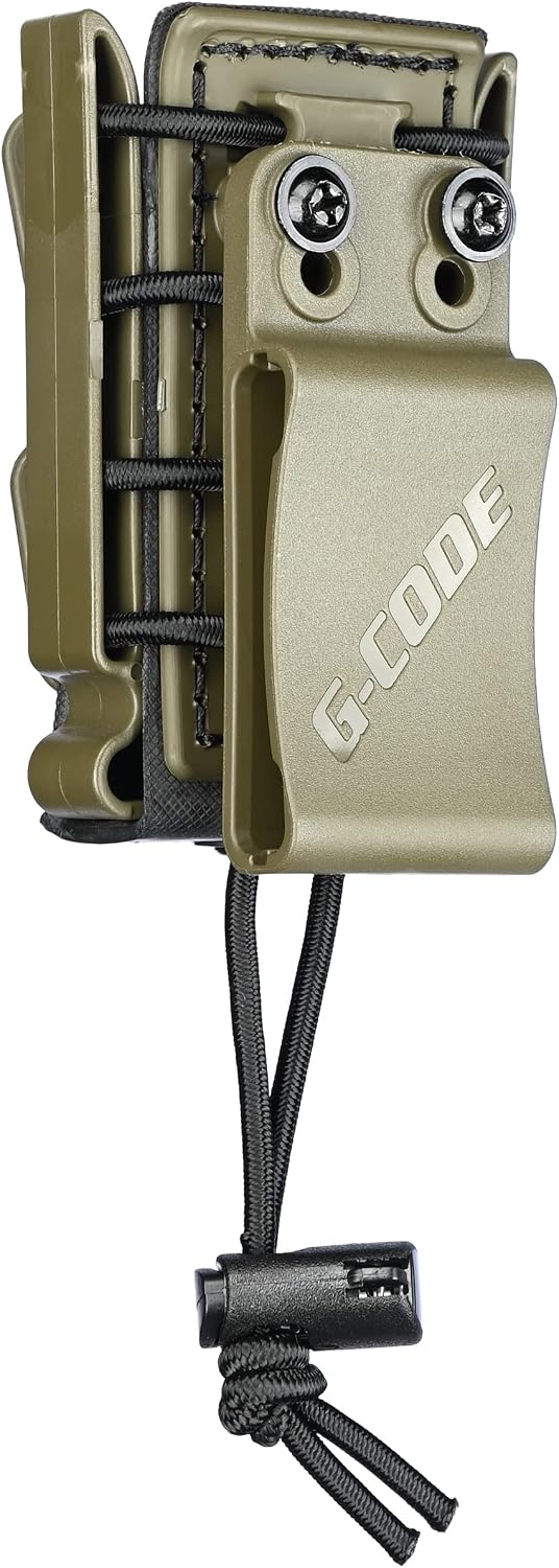 (Black with OD Green) Soft Shell Scorpion -Short- Pistol Mag Carrier with Belt Loop (1.25-1.75) 100% Made in The USA