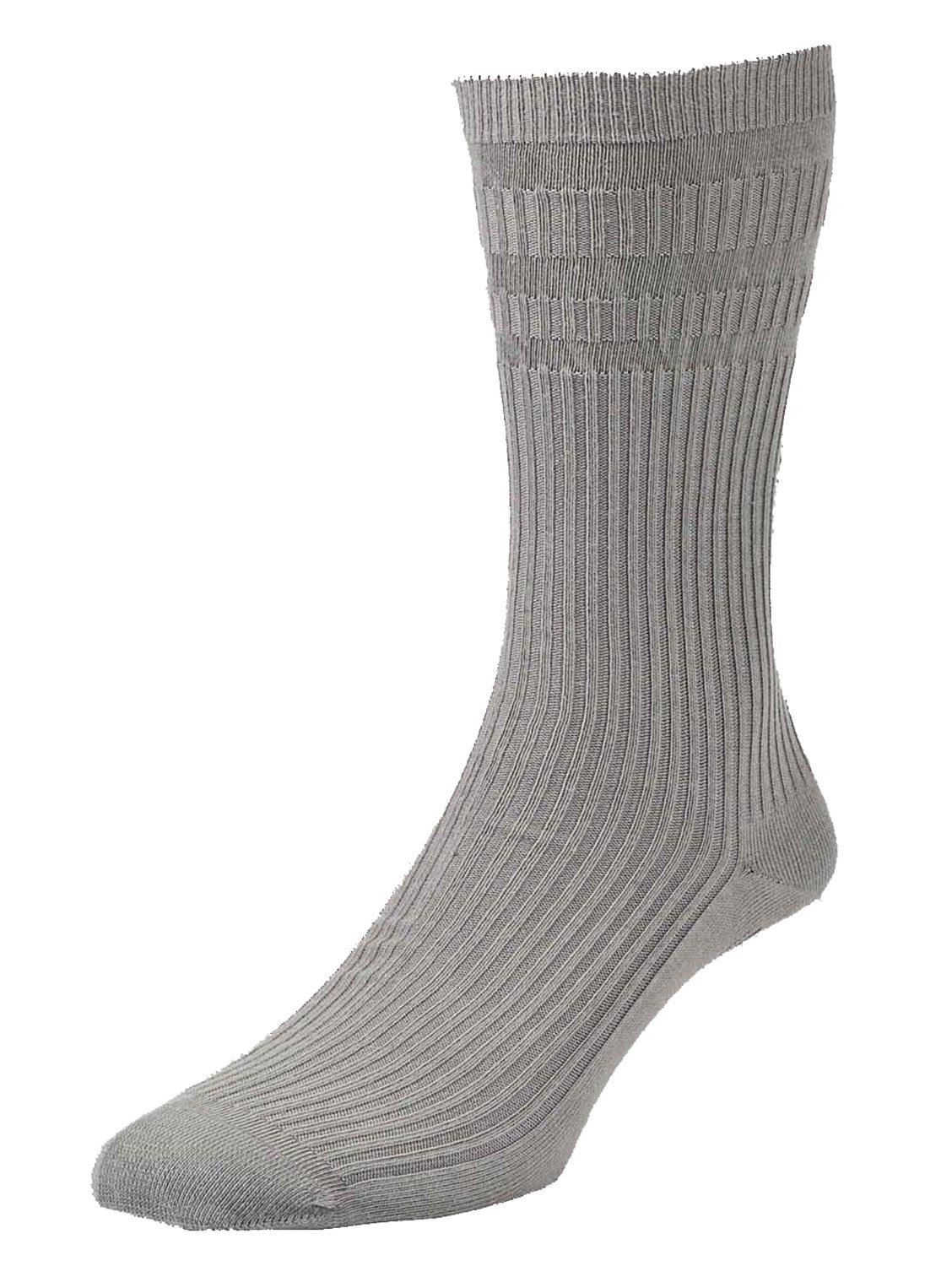HJ Hall Softop cotton socks HJ91 mid grey 6-11 (3 pair)