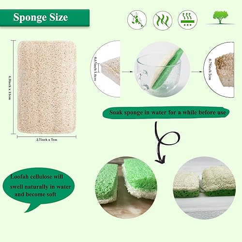 Miniatura 4 de Borrador de esponja mágica, paquete de 32 almohadillas de espuma de esponja de melamina duraderas, almohadillas de esponja de limpieza de platos de