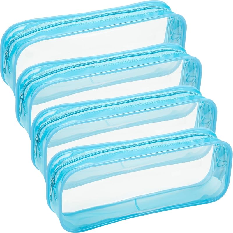 Tatuo 4 Necessaires transparentes de PVC azul-celeste
