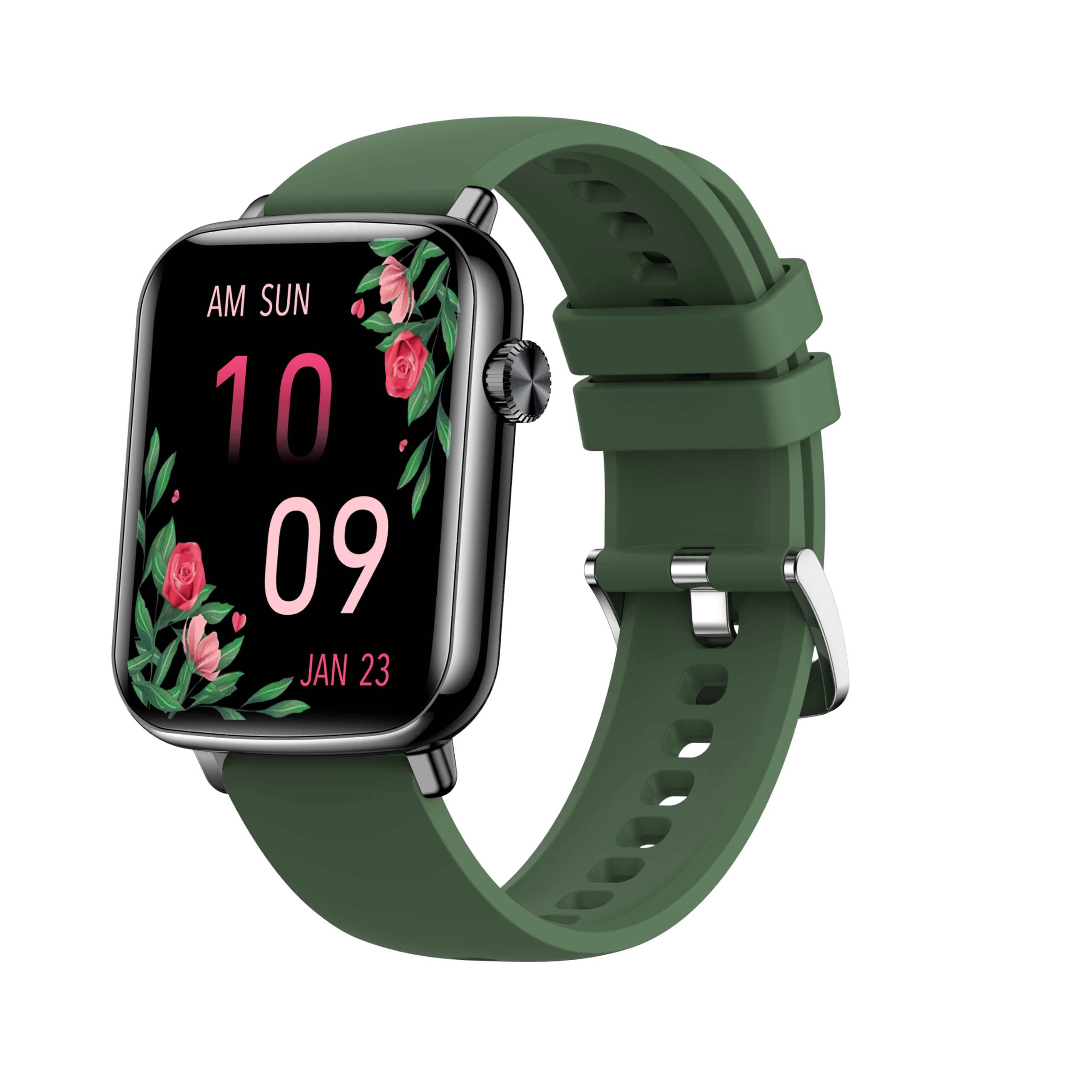 RAT Thunder Calling 1.81" HD Display H90 Smartwatch with BT Calling | Multi-Sport Mode| HeartRate & Blood Oxygen Tracking | Games & Calculator with SPO2 and Sleep Monitoring for Men & Women - Green