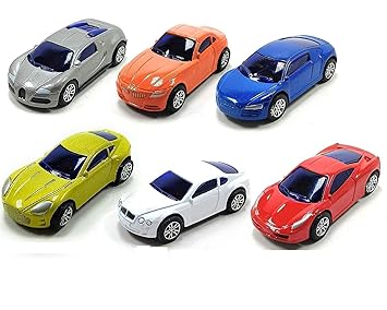 Metal Die-Cast Unbreakable Mini Alloy Metal Car Set of 6 Cars for Kids (Multicolor)