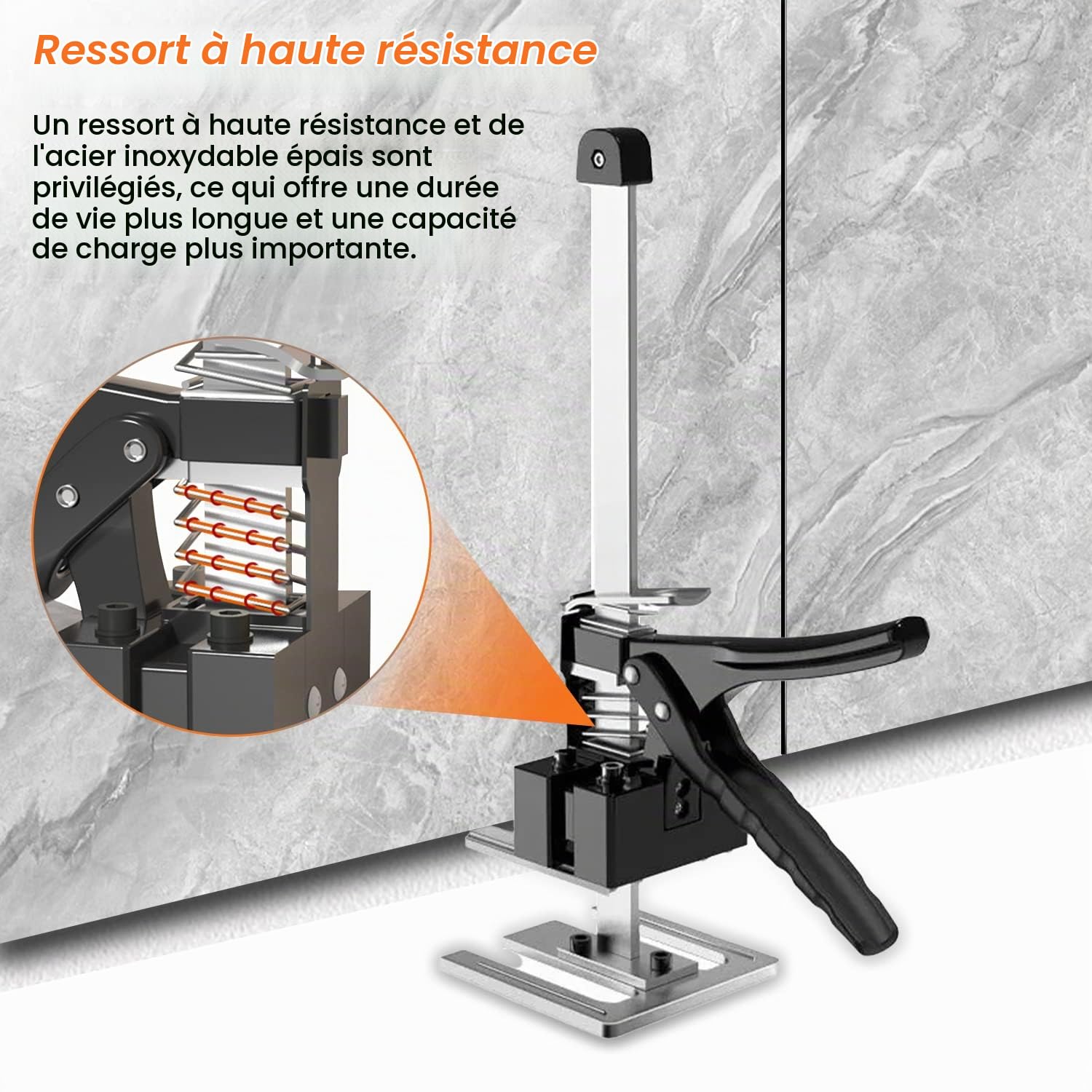 2 pièces Lève-plaques Placo Meuble Avec échelle, 29cm Réglable Leve Plaque Meuble, Etai Telescopique Leve Meuble pour les Sols, Fenêtres et les Armoires, Capacité de Charge Maximale de 240 kg