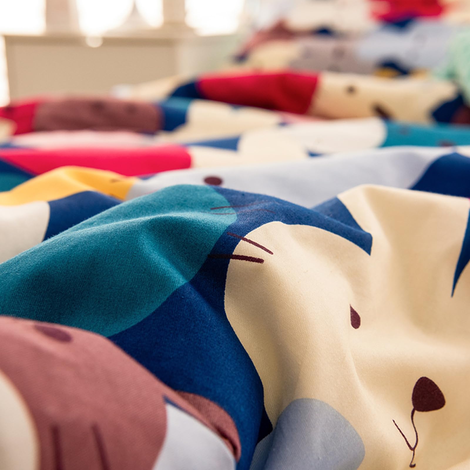 Kuscheldecke Wendedecke aus Minky, 3D-Noppen Decke, Dicke Wohndecke aus Baumwolle & Weichem Fleece, Atmungsaktive Flauschdecke Sofadecke Tagesdecke für Ganzjahres, Cartoon Bunt Hase, 120x150 cm