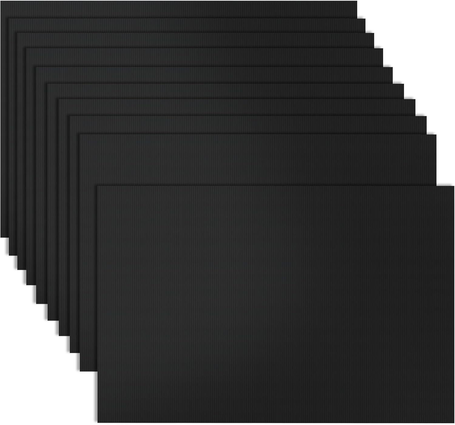 10-Pack Poster Board 24x36 Corrugated Plastic Sheets - 4mm, Extra Large Waterproof Blank Yard Sign for DIY Projects, Printing, Crafts, Presentations, Outdoor Displays, Signs - Black