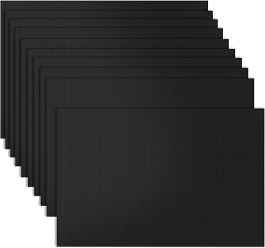 10-Pack Poster Board 24x36 Corrugated Plastic Sheets - 4mm, Extra Large Waterproof Blank Yard Sign for DIY Projects, Printing, Crafts, Presentations, Outdoor Displays, Signs - Black