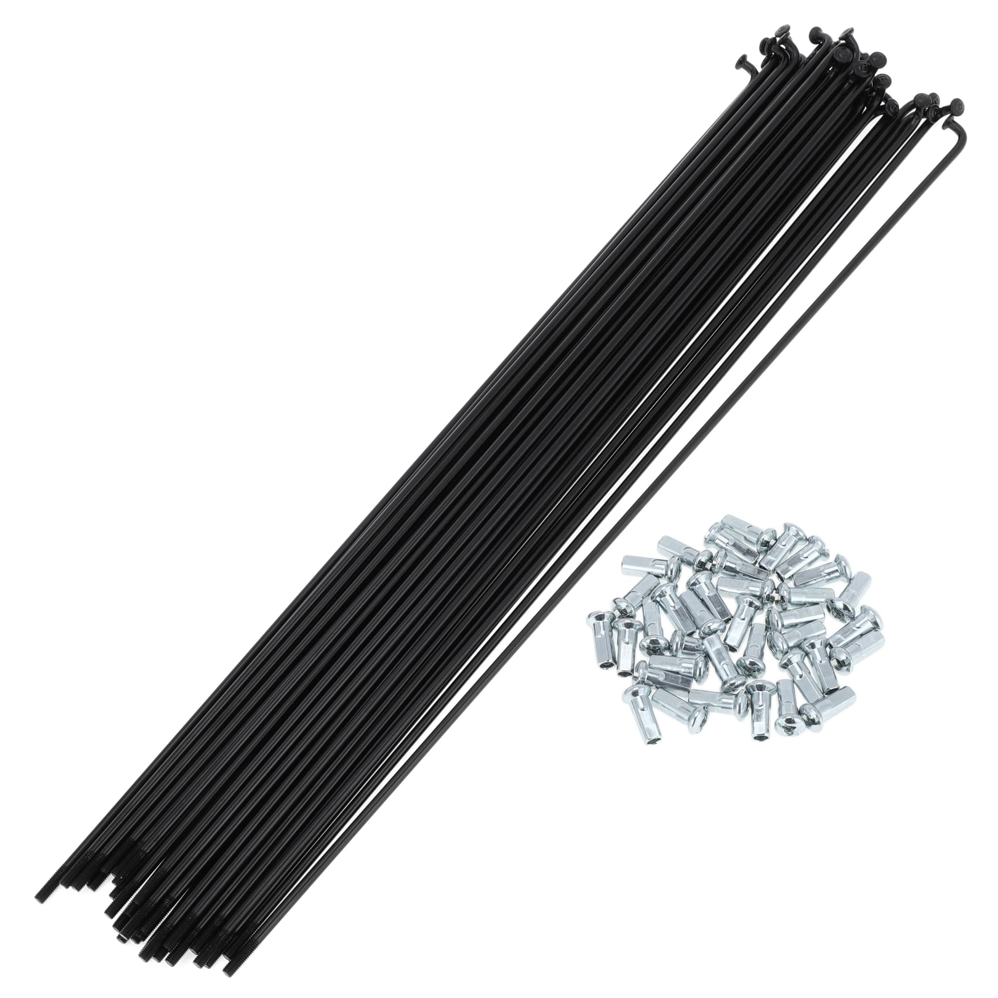 A ABSOPRO Bicycle Spokes 12G 288mm Length Bike Wheel Spokes Carbon Steel Black 1 Set