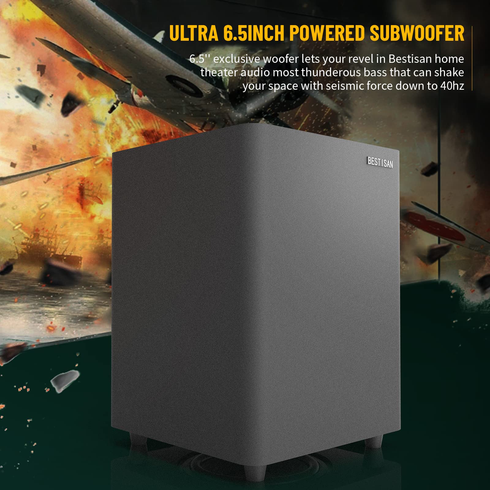 Buy BESTISAN 60Watts Powered Subwoofer, Bestisan Home Audio Subwoofers