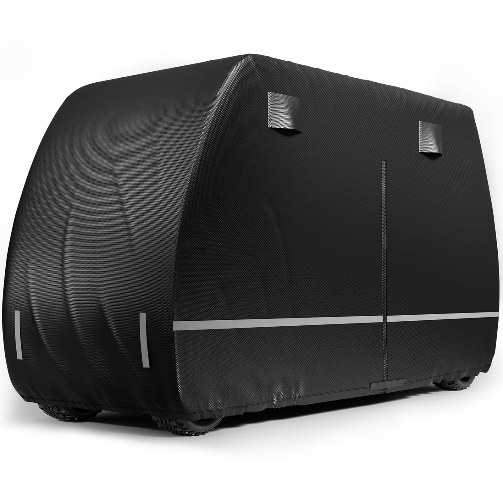 RZKHDZHM Heavy Duty Golf Cart Cover, Waterproof Golf Cart Cover, Oxford Fabric, Waterproof Zipper, Fits for 2/2+2/4 Passenger Yamaha, EZGO, Club Car,