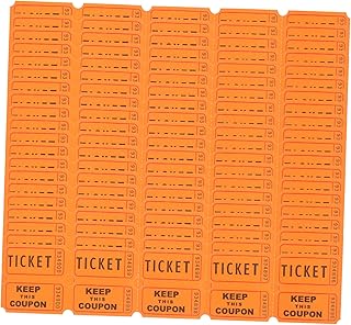 TOGEVAL 100pcs Raffle Tickets for Events Classroom and Party Supply Amusement Park Theme Entrance Ticket Style