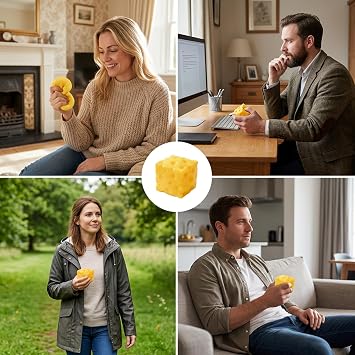 2 PCS Squishy Cheese, Large Cheese Squishy Toy, Cheese Swuishy Sensory Item, 5cm Cheese Squishy for Stress Relief and Focus Enhancement