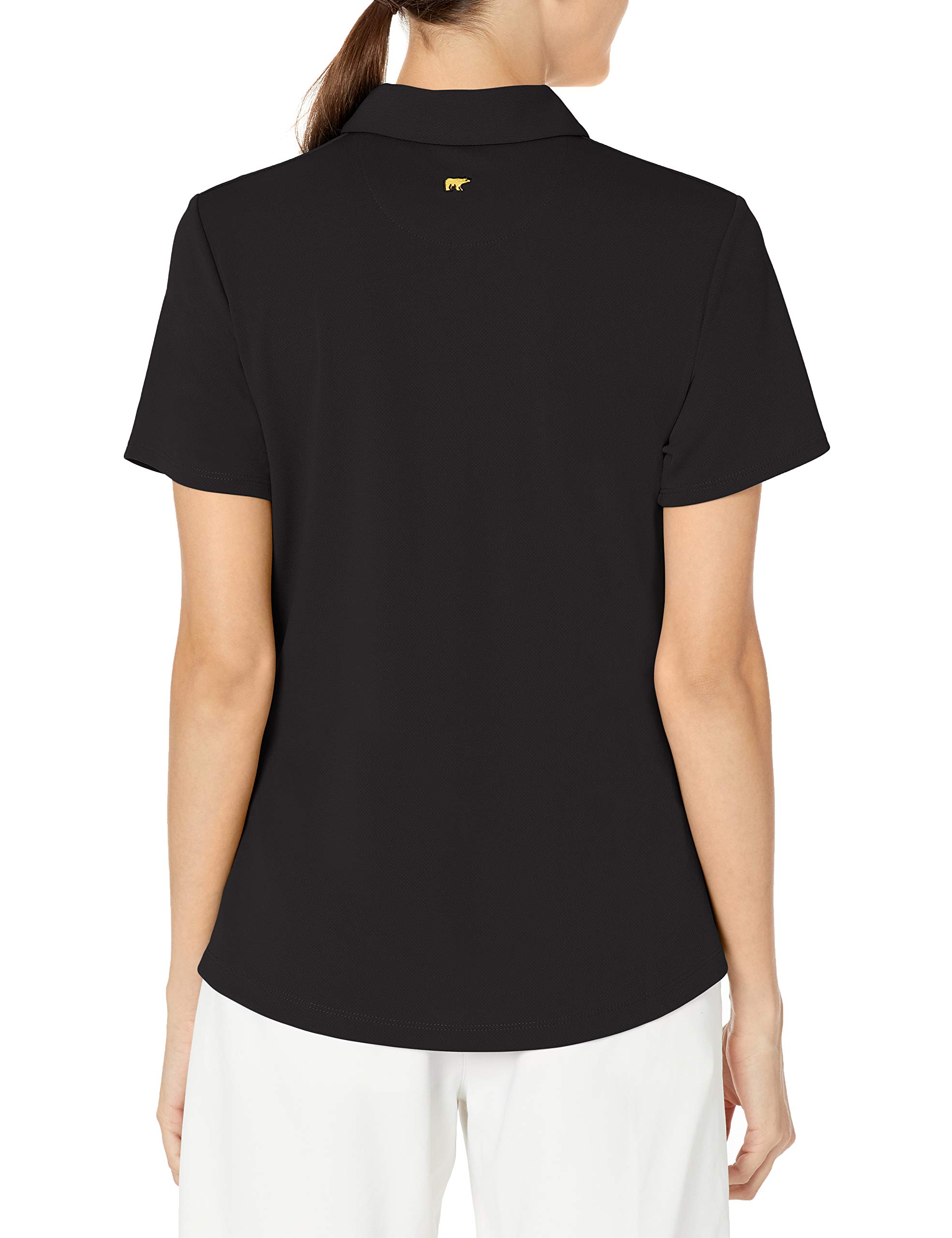 Jack Nicklaus Women's Solid Textured Golf Polo Shirt, Caviar, X Large