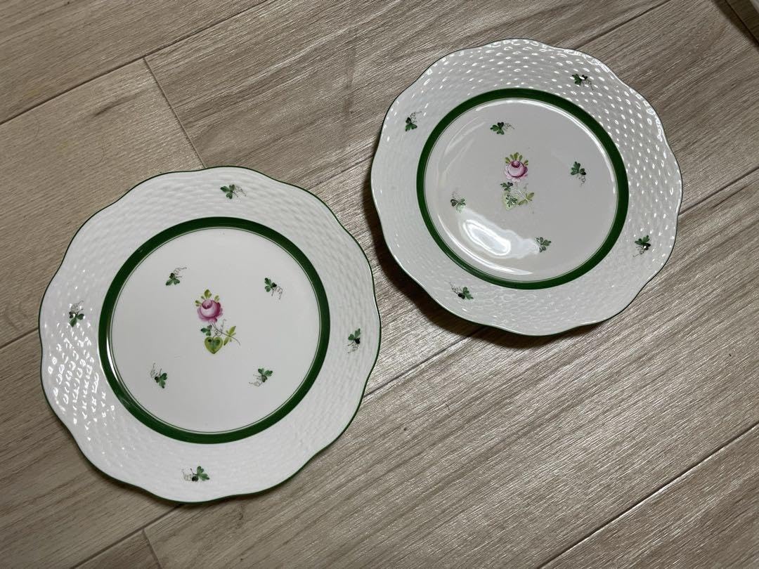 Amazon.co.jp: HEREND ヘレンド ウィーンの薔薇 19cm ケーキプレート皿  