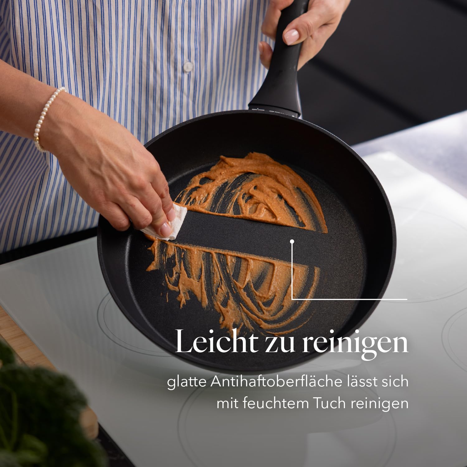 Florina Aluminium Bratpfanne 28 cm Durchmesser I Universalpfanne DELUX Antihaftbeschichtet I Anti-Kratz Pfanne mit Induktionsboden I Geeignet für Induktionsherd – Bild 7