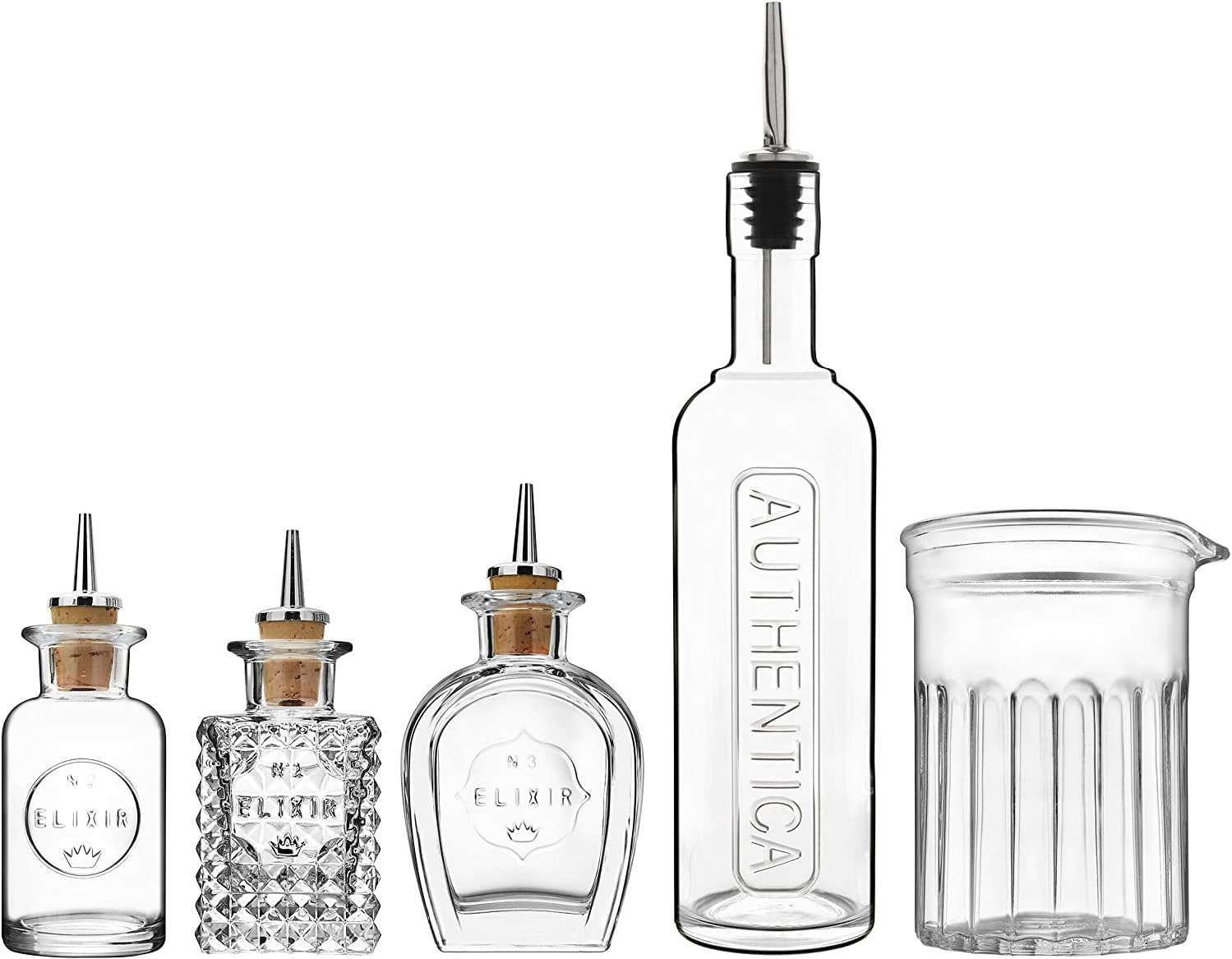 Luigi Bormioli Mixology 5-Piece Barware Set, 0, Clear