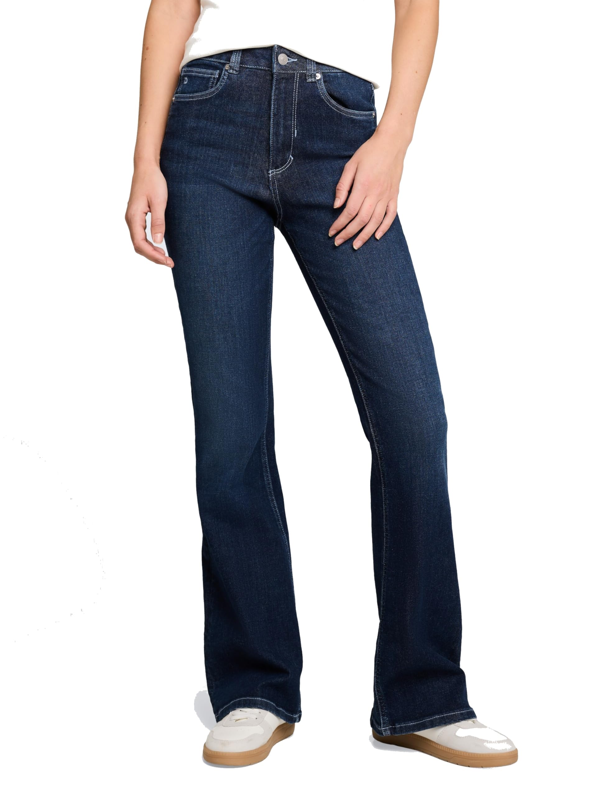 Tom Tailor Denim Damen TTAVA Flared Jeans mit Stretch 1051479