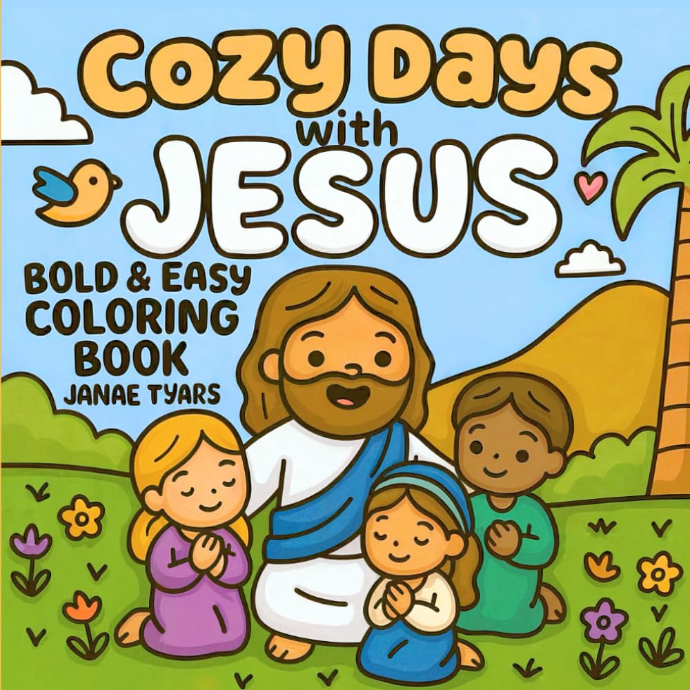Cozy Days with Jesus: Bold and Easy Coloring Book