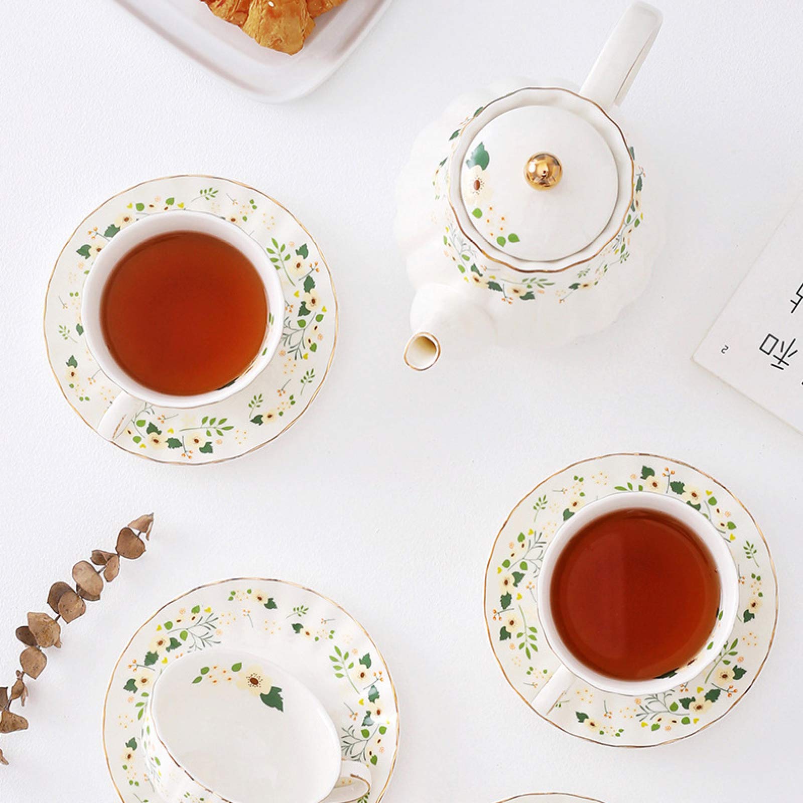 Tazza europea Bone China 3pcs/Set Tazza di Caffè
