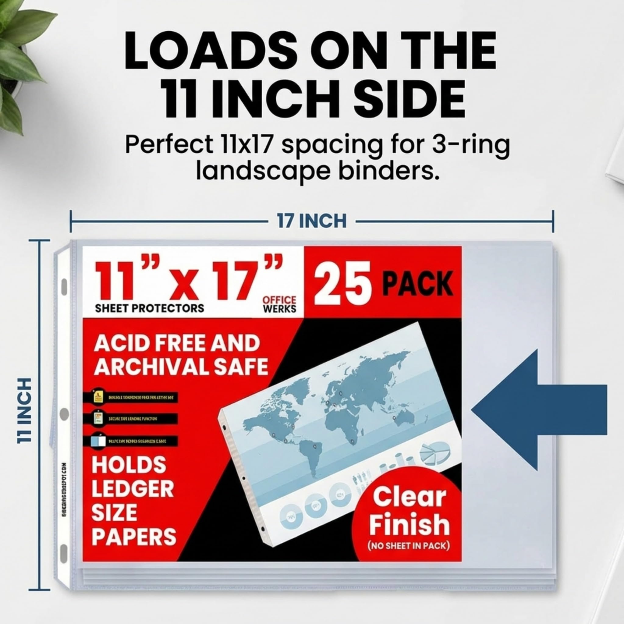 Amazon.com : 11x17 Sheet Protectors, 25 Pack, Heavyweight, Side