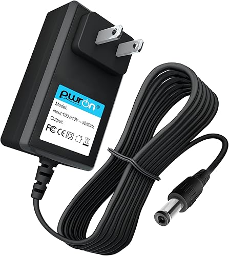 pwron 6.6ft Long DC 9V AC a DC Adapter para Casio Keyboard CTK-710ctk-720ctk-800ctk-810ctk710ctk720ctk800ctk810Piano Power Supply Cord Cable