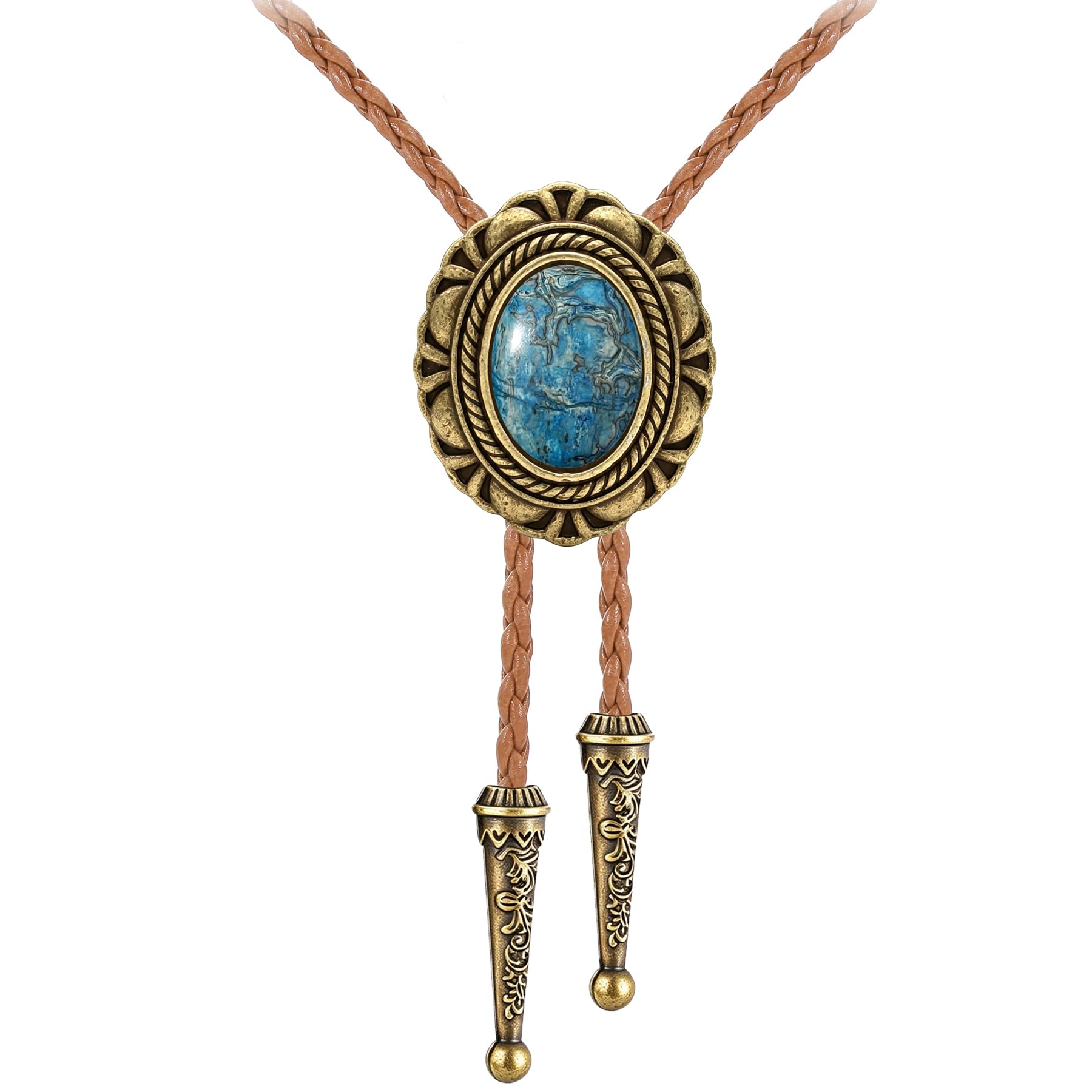 GelConnie Bolo Tie for Men Women Vintage Western Cowboy Necktie Adjustable
