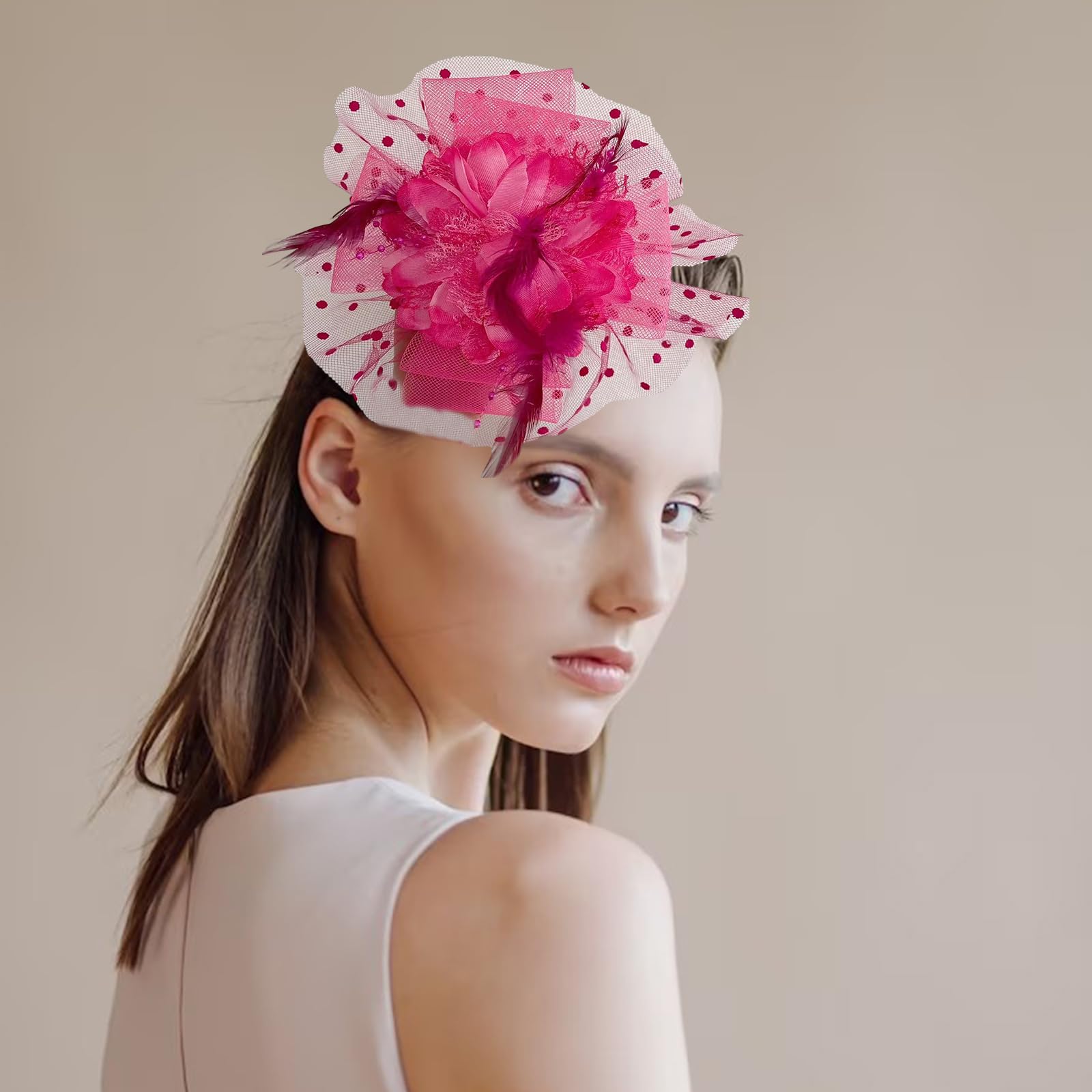 Amazon.com: WEISUYUUS Vintage Fascinator Headband Exquisite  display picture 1