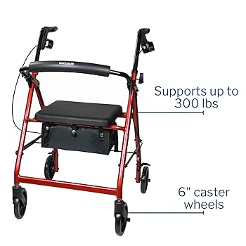 Amazon.com: McKesson Rollator Walker with Seat and Wheels