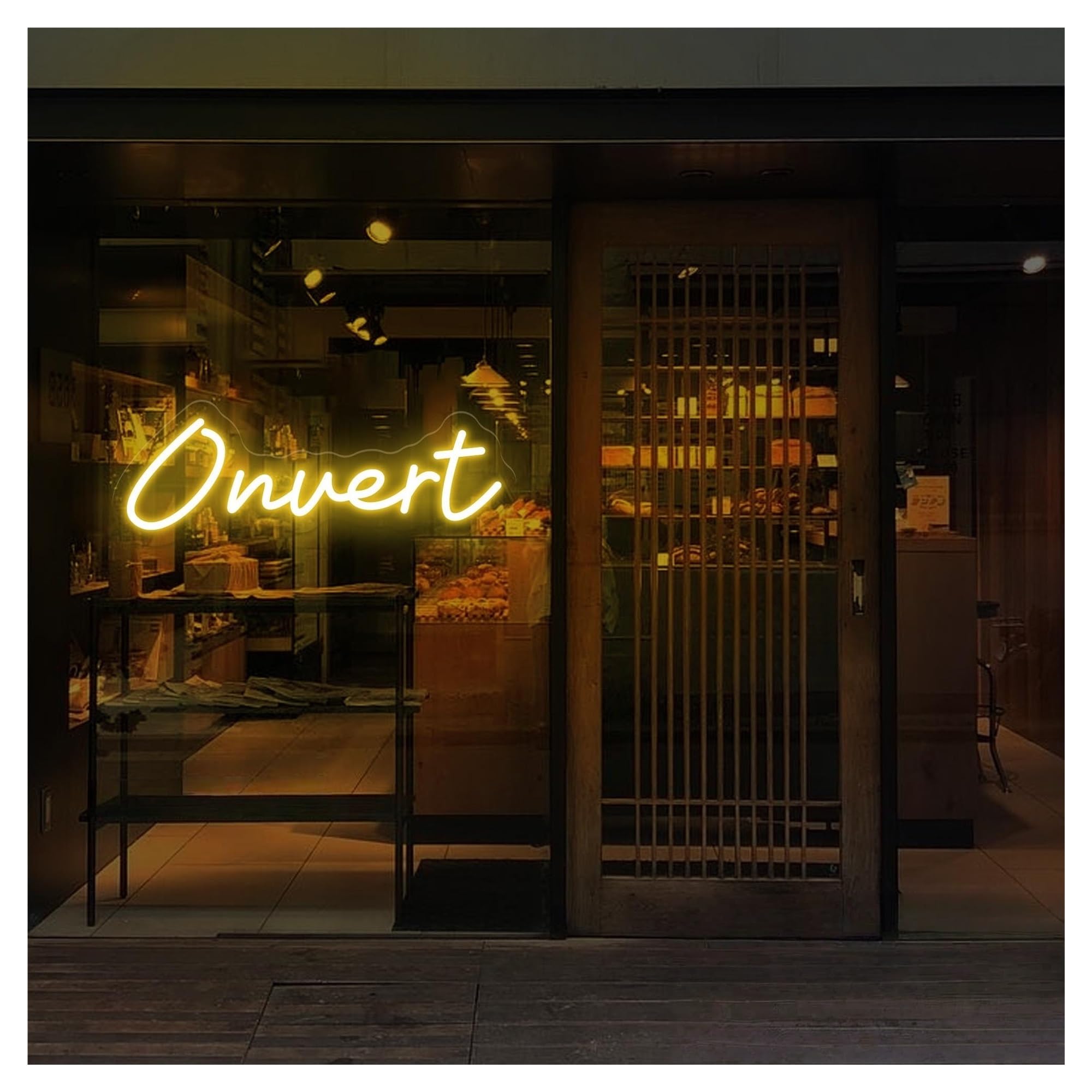 SHOUXI Sign Lamp Ouvert French Neon Sign, Suitable for Restaurant Shop Decor with Brightness Adjustable 15cmx43cm