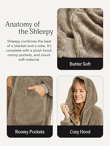 Miniatura 4 de UnHide Bata de Piel Sintética Shleepy - Ligera, Extra Suave y Cálida Manta Vestible - Hecha de Material de Piel Sintética de Poliéster Suave