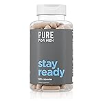 Pure for Men Original Vegan Cleanliness Stay Ready Fiber Supplement | Helps Promote Digestive Regularity | Psyllium Husk, Aloe Vera, Chia Seeds, Flaxseeds | Proprietary Formula | 120 Vegan Capsules