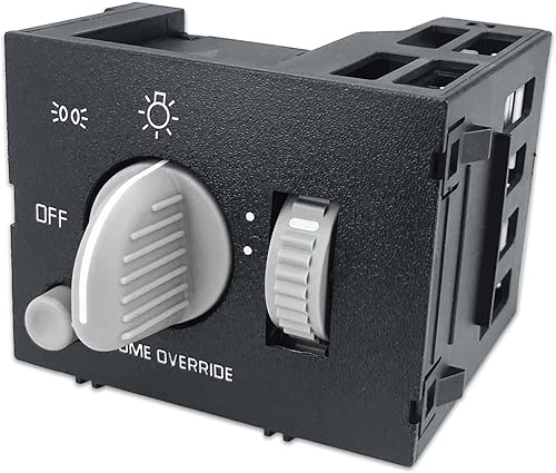 Interruptor de faros delanteros Panel de instrumentos, interruptor de atenuación, interruptor de lámpara de cúpula compatible con Chevy GMC C1500