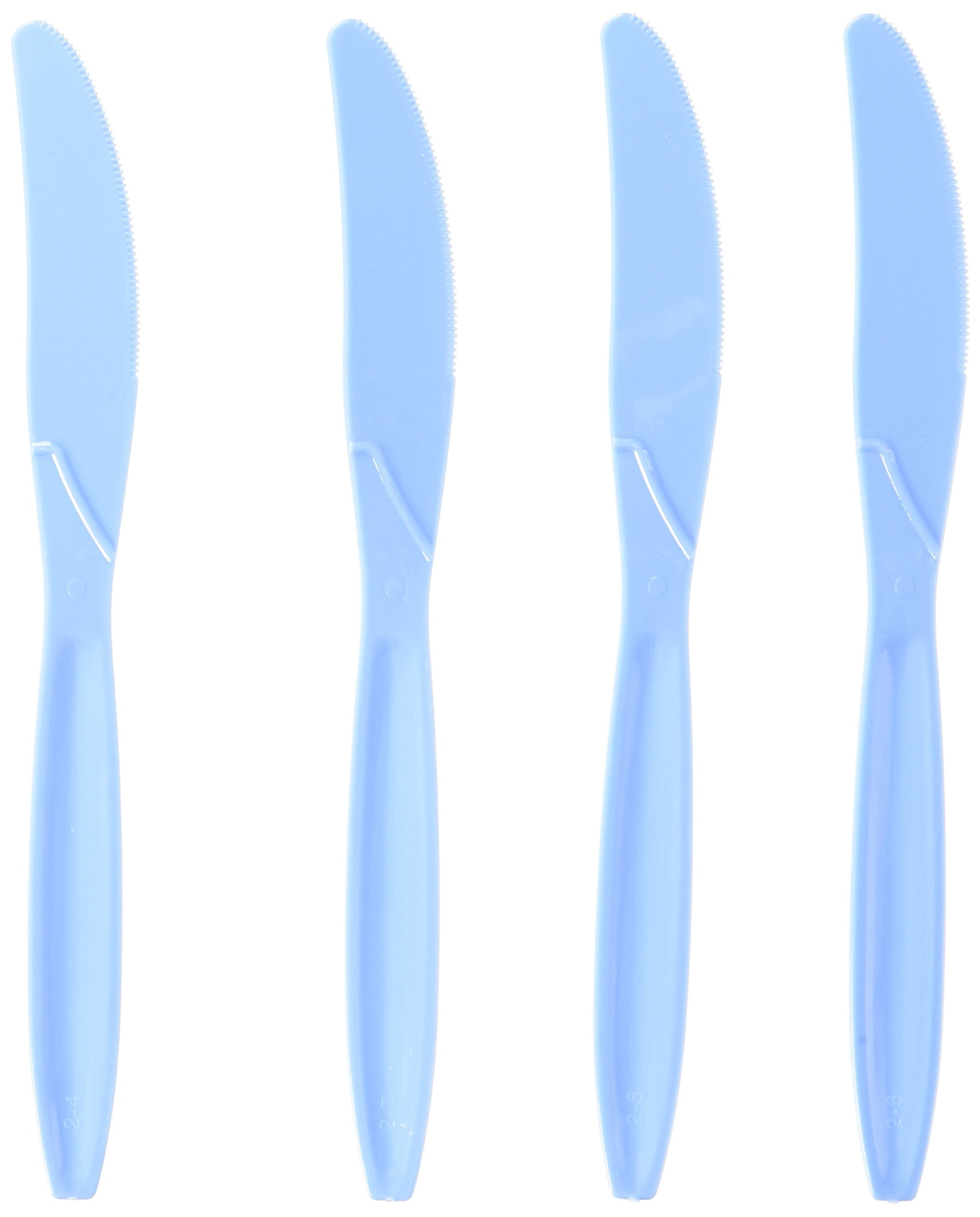 Amscan Pastel Blue Plastic Knife Big Party Pack, 100 Ct.