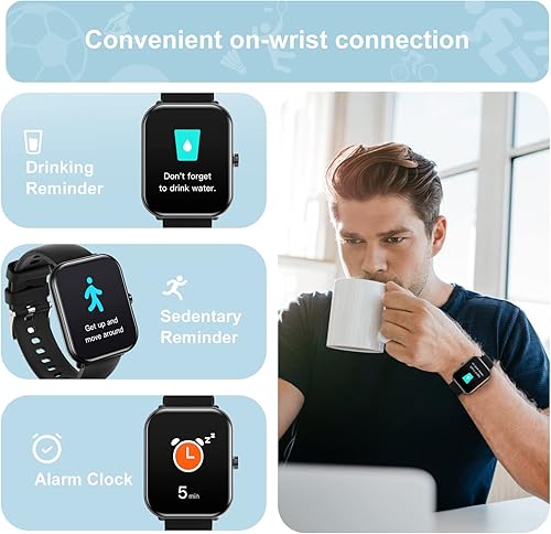 Miniatura 3 de Fitness TrackerCall ReceiveDialSmart Watch CallText 183 Fitness Watch with 724 Heart RateBlood OxygenSleep Monitor Step Calorie Counter Smartwatches