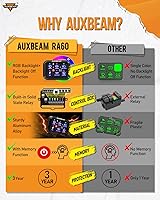 Vista 5 de Auxbeam Panel de interruptores RGB de 6 bandas RA60 Panel de interruptores regulables automáticamente con función de memoria pulsada de palanca