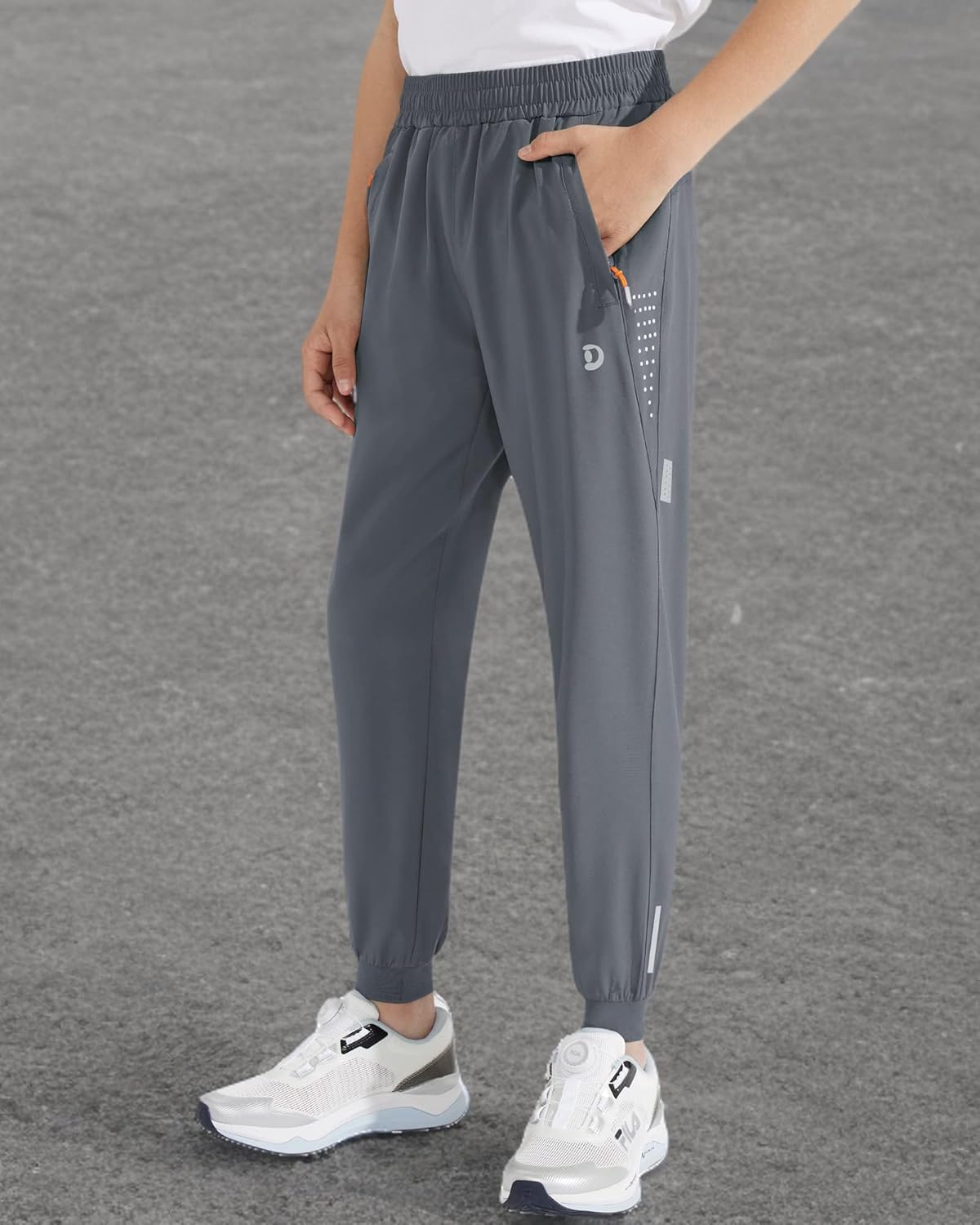 Boys Lightweight Jogger Pants Youth Kids Quick Dry Hiking Active Athletic Pants with Zipper Pockets - Image 8