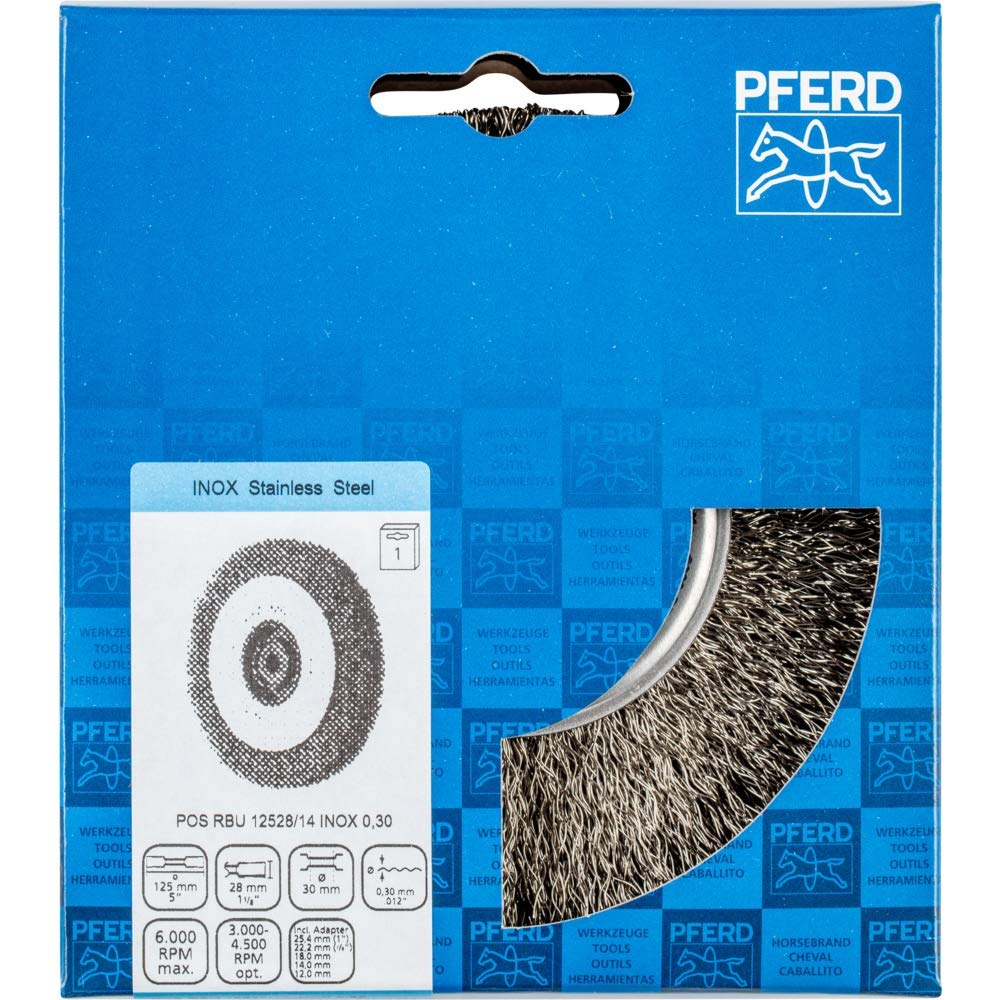PFERD 43701120 POS RBU 12528/14,0 - Cepillo redondo (0,30 mm)