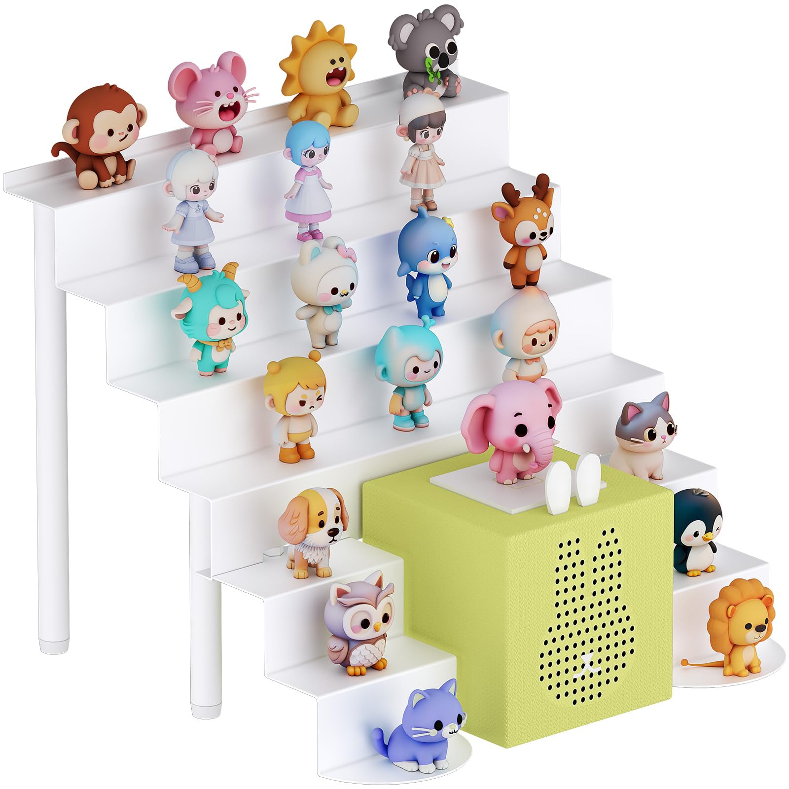 Lifewit Ladder Magnetic Display Shelf Compatible with Tonie Figures, 6 Tiers Metal Shelves for Figures Storage Organizer, Home Office Study-image-23