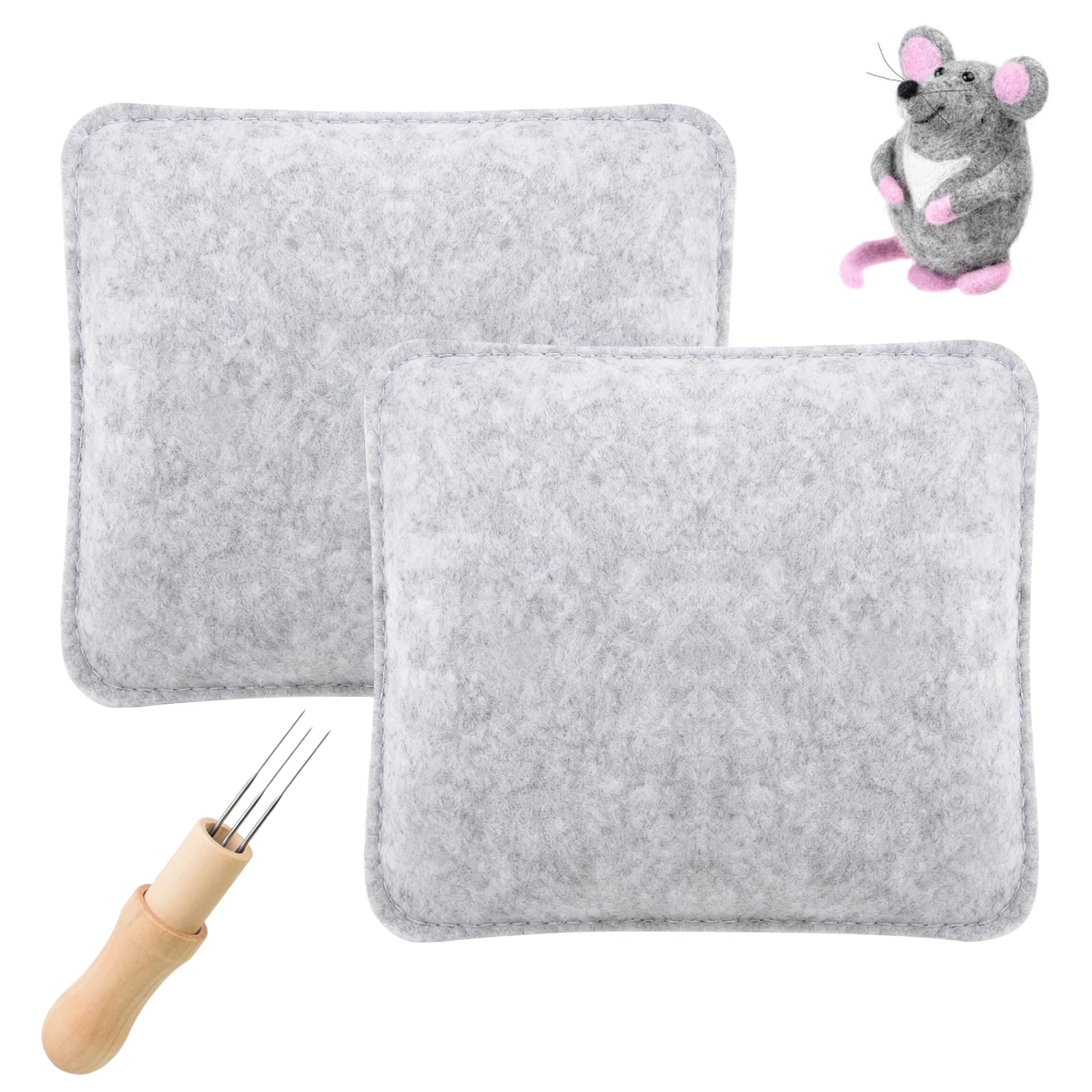 KIBBEH Needle Felting Pad, 2 Pack Felting Mat for Wool Crafts