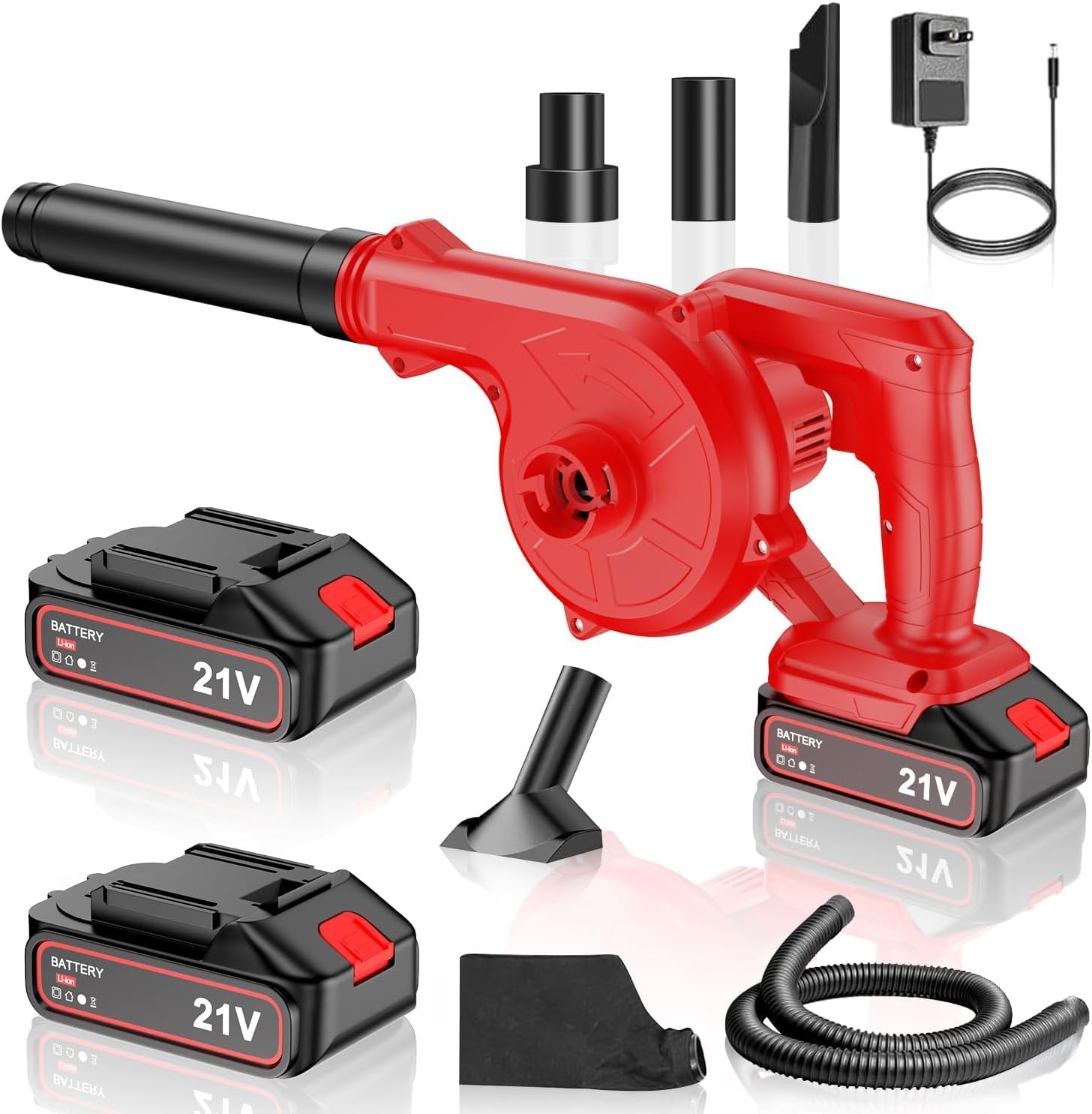 一台二役 ブロワー/送風機 /大容量(21V,4000mah)バッテリー2個付き 楽天市場】充電式 コードレス ブロワー 一台二役 集じん機能付き
