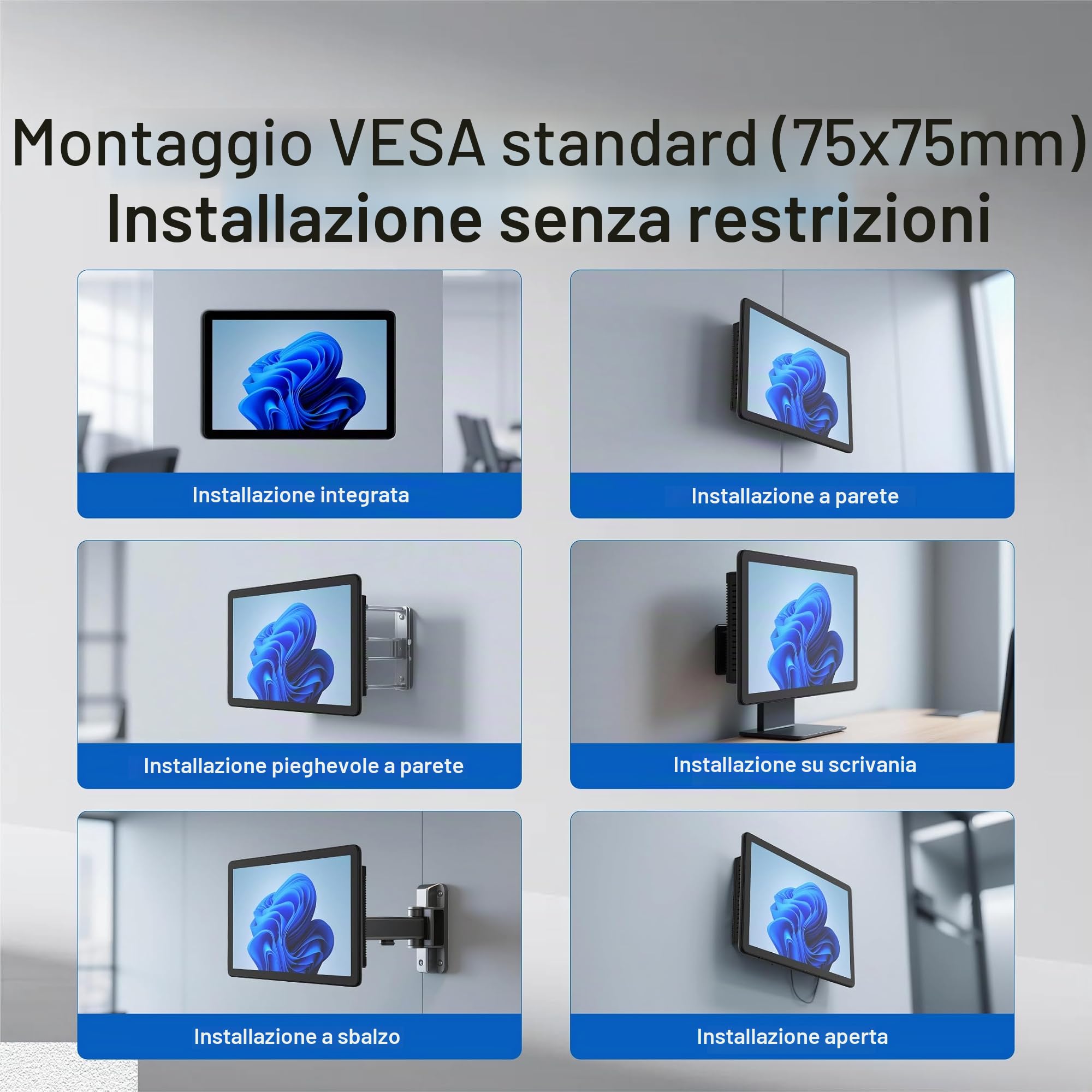 Mini Computer Desktop PC-HEIGAOLAPC 10,1" Mini PC Computer Senza Ventola con Schermo Tattile, N5100, Win 11 Pro, 8GB RAM, 128GB ROM, Batteria 5000mAh, Display 4K HDMI & Tipo C, USB3,0, RS232, RJ45 Lan